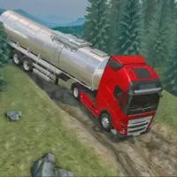 Oil Tanker Transporter Driving