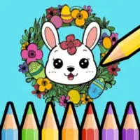Happy Easter Coloring Book