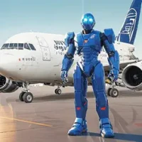 Robot Airplane Simulator Game